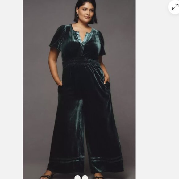 NWT Anthropologie The Somerset Jumpsuit: Velvet Edition Size M - Picture 4 of 6